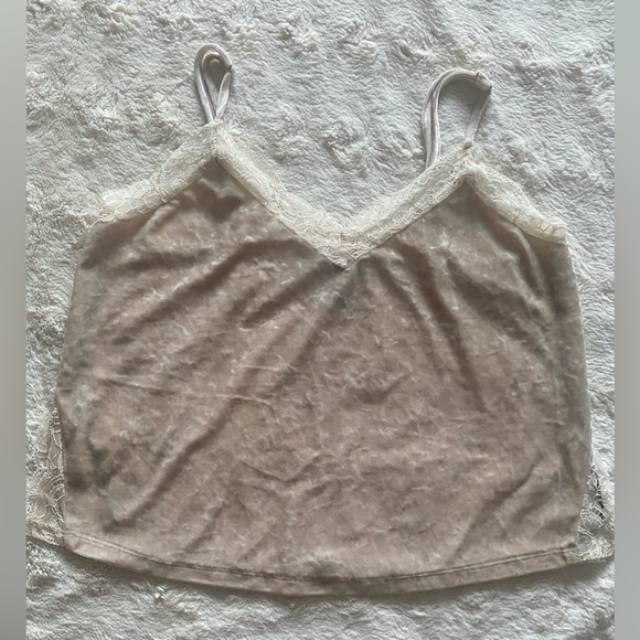 Cropped velvet camisole - Picture 1 of 5